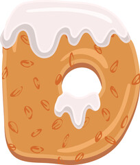 Letter D font new year