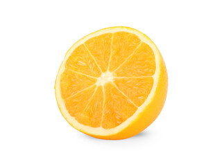 Fototapeta na wymiar a ripe orange cut in half
