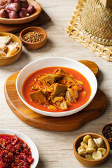 jackfruit curry (Indonesia : Gulai Nangka ) is an Indonesian traditional food from Padang, West Sumatera