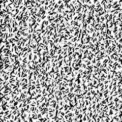 Small uneven spots and particles of debris. Abstract vector texture. Distressed uneven background. Grunge texture overlay with fine grains isolated on white background. Vector illustration. EPS10.