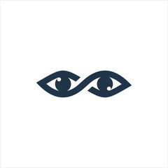 eye logo vector line template