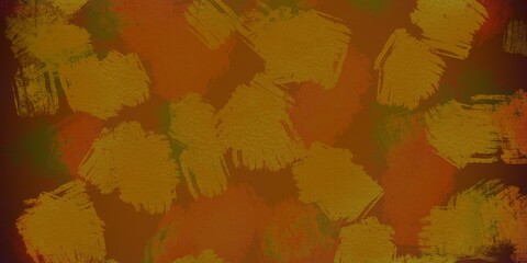 Abstract orange gold and amber color paint splash background