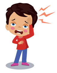 Cute girl feeling sorry for her friend with a headache