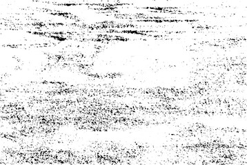 Monochrome texture composed of irregular graphic elements. Distressed uneven grunge background. Abstract vector illustration. Overlay for interesting effect and depth. Isolated on white background.