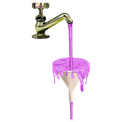 fluid flow regulation example tap threw funnel