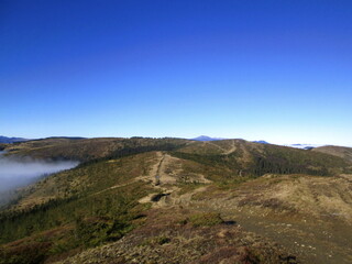 On top of a mountain range