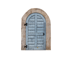  Old blue door medieval place