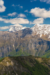 Obraz premium Spring cloudy day in the Julian Alps, Friuli-Venezia Giulia, Italy