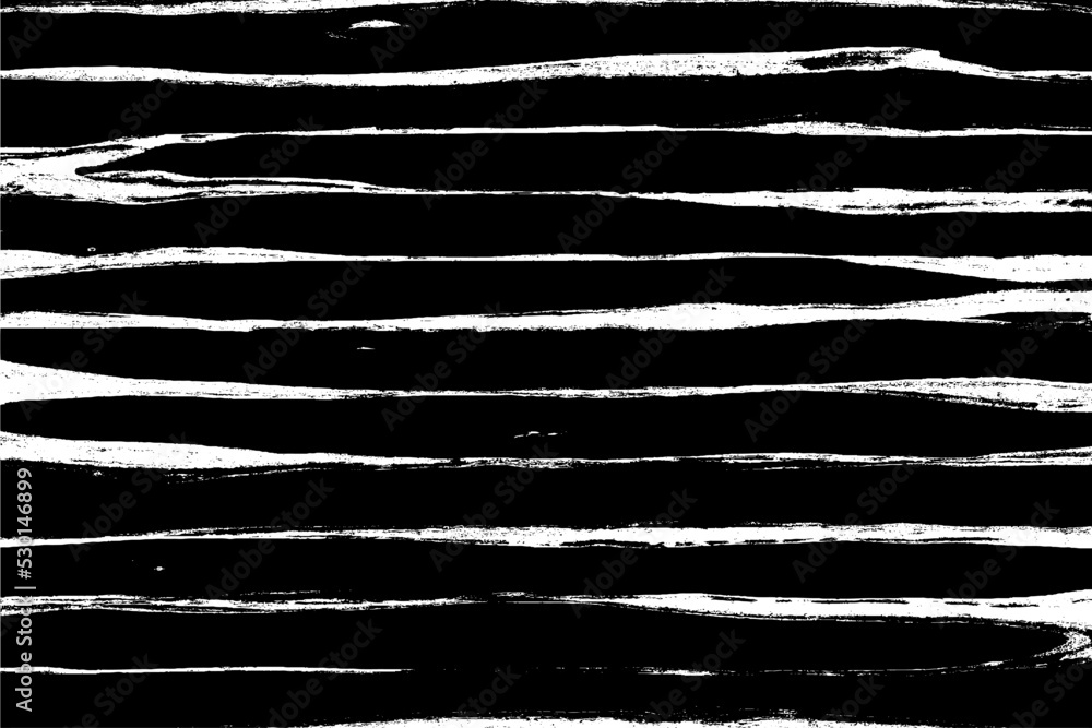 Poster Monochrome texture composed of irregular graphic elements. Distressed uneven grunge background. Abstract vector illustration. Overlay for interesting effect and depth. Isolated on white background.