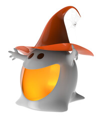 3d illustration of halloween ghost