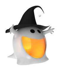 3d illustration of halloween ghost