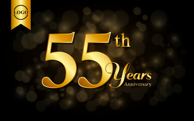 55th anniversary template design. for booklet, leaflet, magazine, brochure poster, banner, web, invitation or greeting card. Vector illustrations.