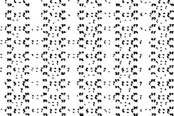 Rough, irregular texture composed of monochrome geometric elements. Overlay distressed grunge background. Abstract vector illustration. Isolated on white background. EPS10