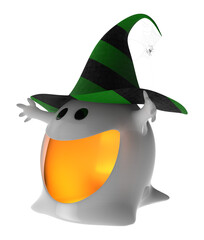 3d illustration of halloween ghost