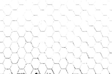 Rough, irregular texture composed of monochrome geometric elements. Overlay distressed grunge background. Abstract vector illustration. Isolated on white background. EPS10