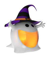3d illustration of halloween ghost
