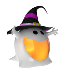 3d illustration of halloween ghost