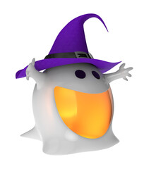 3d illustration of halloween ghost