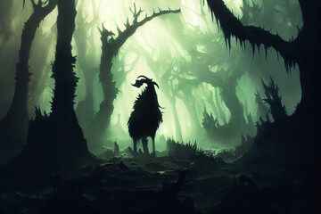 Spooky forest illustration 
