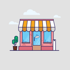 illustration of a grocery shop 