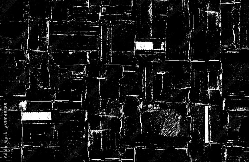 Poster monochrome texture composed of irregular graphic elements. distressed uneven grunge background. abst