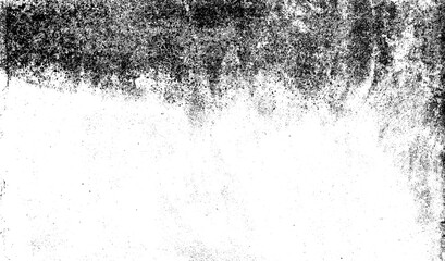 Monochrome texture composed of irregular graphic elements. Distressed uneven grunge background. Abstract vector illustration. Overlay for interesting effect and depth. Isolated on white background.