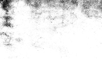 Monochrome texture composed of irregular graphic elements. Distressed uneven grunge background. Abstract vector illustration. Overlay for interesting effect and depth. Isolated on white background.