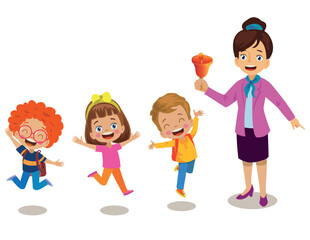 the teacher who rings the bell and the one who goes to the class