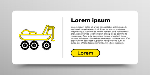 Line Mars rover icon isolated on white background. Space rover. Moonwalker sign. Apparatus for studying planets surface. Colorful outline concept. Vector