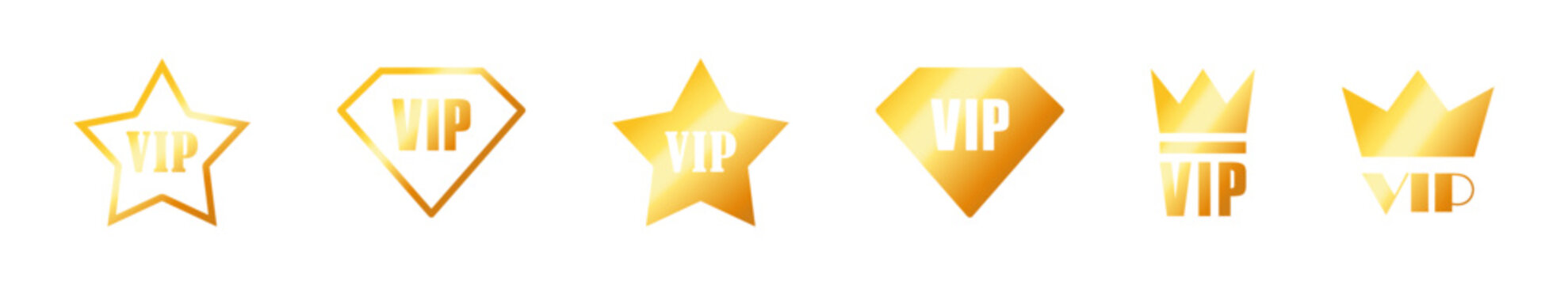 VIP label or tag golden design badge. Vector illustration.