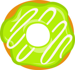 Dessert Donut. Sweet Food. Vector illustration