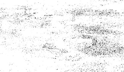 Monochrome texture composed of irregular graphic elements. Distressed uneven grunge background. Abstract vector illustration. Overlay for interesting effect and depth. Isolated on white background.