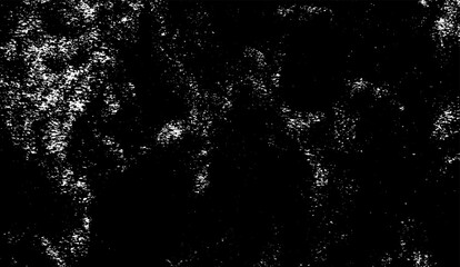 Monochrome texture composed of irregular graphic elements. Distressed uneven grunge background. Abstract vector illustration. Overlay for interesting effect and depth. Isolated on white background.