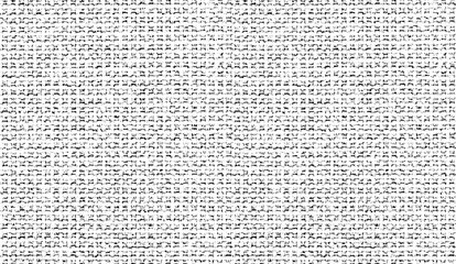 Vector fabric texture. Distressed texture of weaving fabric. Grunge background. Abstract halftone vector illustration. Overlay to create interesting effect and depth. Black isolated on white. EPS10.