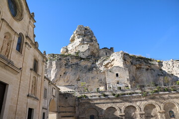 View to the church Santa Maria di Idris in Matera, Italy