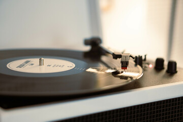 Close up of a record