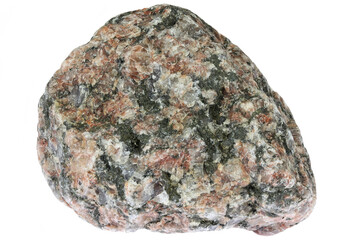 granite from the Baltic Sea coast in Waabs, Germany isolated on white background