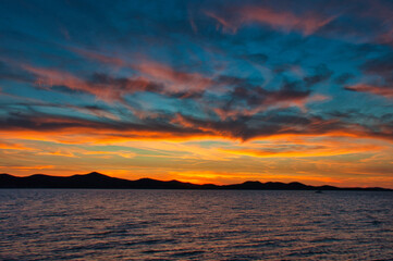 Fototapeta na wymiar Zadar Sunset, Croatia