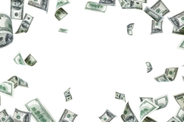 Money background. Hundred dollars of America. Usd cash money falling.