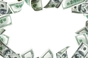 Money background. Hundred dollars of America. Usd cash money falling.