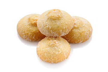 Biscuits isolated on white background. Close-up
