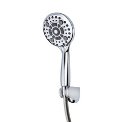 shower head in holser isolated on white