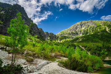 Naklejka na ściany i meble Amazing landscape of the Tatra Mountainsin the summer, Poland