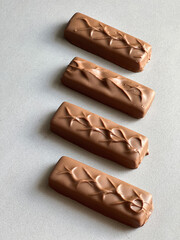 Delicious milk chocolate candy bars