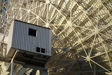 radio telscope used at astronomical observatory in Torun, Poland
