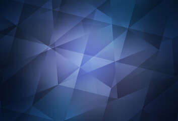 Dark Purple vector triangle mosaic texture.