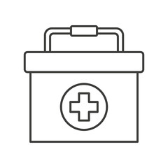 First Aid Kit concept line icon. Simple element illustration. First Aid Kit concept outline symbol design from medical set. Can be used for web and mobile on white background