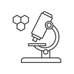 Lab, equipment, microscope concept line icon. Simple element illustration. Lab, equipment, microscope concept outline symbol design from medical set. Can be used for web and mobile on white background