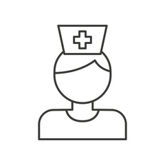 Male Nurse concept line icon. Simple element illustration. Male Nurse concept outline symbol design from medical set. Can be used for web and mobile on white background