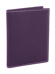 New purple wallet of cattle leather isolated